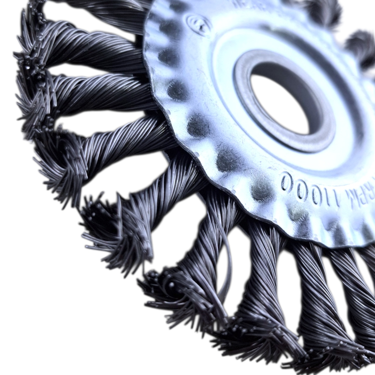 Щетка плоская для УШМ 125 мм, 5", чёрная, витая проволока,"Maximum" MX 17900 оптом