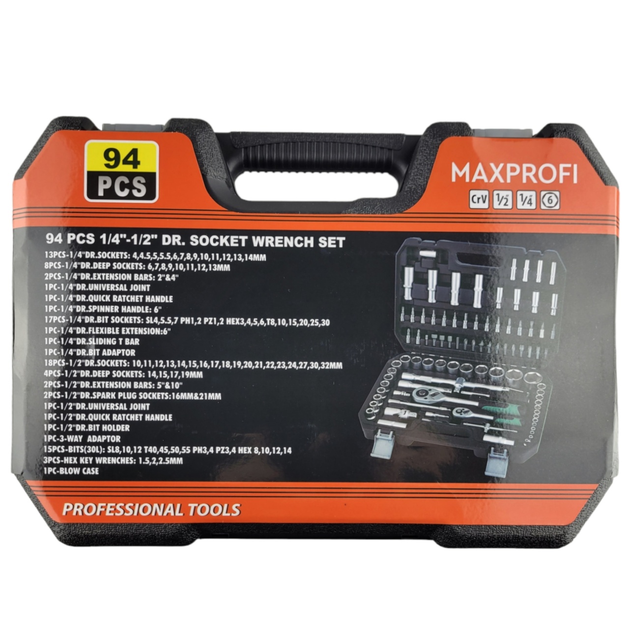 Набор инструментов для автомобиля 94 предмета CRV сталь оптом