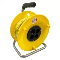 Удлинитель силовой на катушке 50 метров, желтый